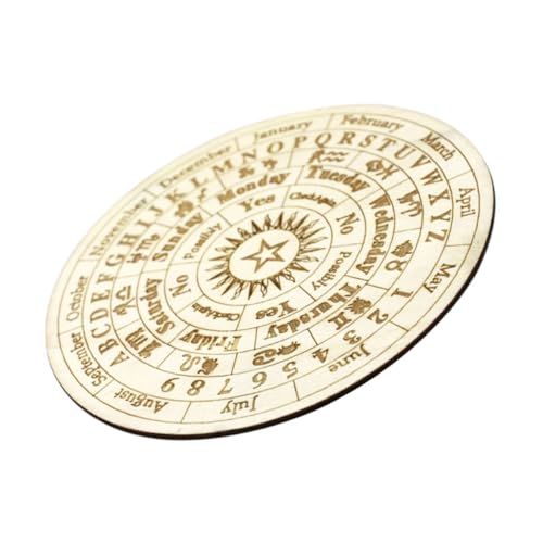 VANZACK Holz divinationsplatte Astrologie messageboard mit Geschnitztem Muster Dekoratives Glattes Wahrsage Accessoire für Spirituelle Zeremonien und Esoterische Spiele Kleines von VANZACK