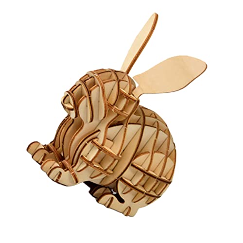 VANZACK Holzpuzzle Kaninchen Für Hölzernes DIY Puzzle Modell Kreatives Lernspielzeug Für Jungen Und Hochwertige Holzmaterialien Altersgruppe Jahre von VANZACK