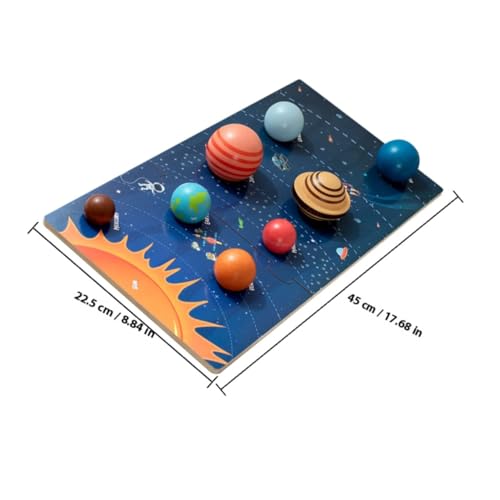 VANZACK Holzpuzzle Solar System Lernspielzeug für Holz Planeten Puzzle Montessori Motorikspielzeug Ab Jahren Frühe Form Farbenerkennung Edukativ von VANZACK