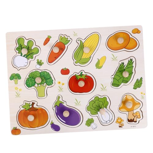 VANZACK Holzpuzzle für Kleinkinder Ab Jahr Buntes Steckspielzeug aus Langlebigem Material Pädagogisches Kreatives Jigsaw Puzzle für Spielerischen und Eltern Junge Mädchen aktivitäten von VANZACK