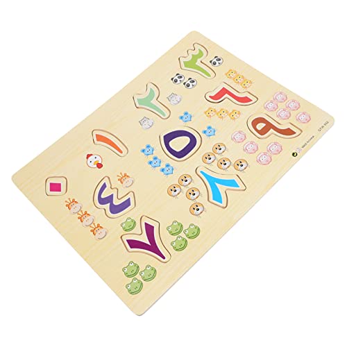VANZACK Holzpuzzle für Kleinkinder Arabische Zahlen Lernspielzeug Vorschul Rätsel mit Großen Bunte Farben Fördert Kognitive Entwicklung und Hand Auge Koordination von VANZACK