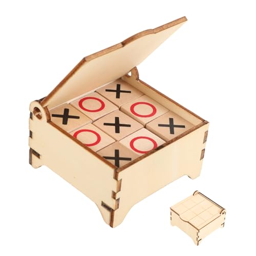 VANZACK Holzspielzeug Brettspiel Tragbar Lernspielzeug Logisches Denkspiel für Familie und Freunde aus Natürlichem Holz für Spielabende und Reisespaß von VANZACK