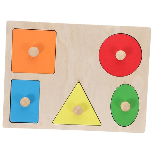 VANZACK Holzspielzeug Formensortierspiel mit Knopf Lernspielzeug Montessori Pädagogisch Geburtstagsgeschenk für Jungen Mädchen Kreativität und Problemlösung von VANZACK