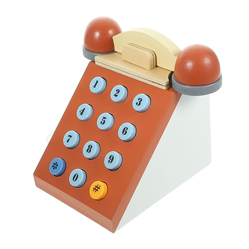 VANZACK Holztelefonspielzeug Für Lernspielzeug Mit Früherziehungsspielzeug Interaktives Für Vorschulkinder Pädagogisches Telefonspielzeug Aus Holz Für Rollenspiele von VANZACK