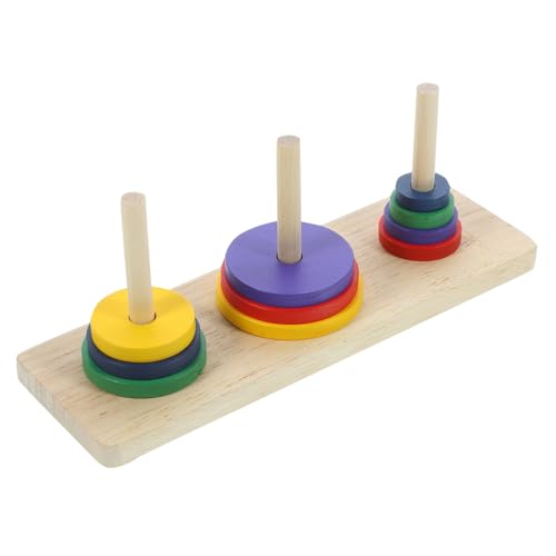 VANZACK Intellektuelles Holz Hanoi Turm Puzzle Brettspiel Für Erwachsene Rätsel Lösen Und Denkspiel Für DIY Zuhause Und Partys Scheiben Hochwertiges Holz von VANZACK
