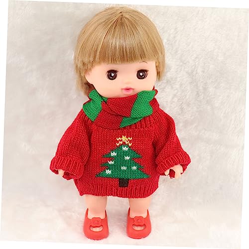 VANZACK Kawaii Mini Sweater und Mini Schal Verschleißfester Puppenpullover Herbst Winter Puppenzubehör für Kleine Puppen Sicheres Baumwollmaterial Niedliches Puppenkleidungsset von VANZACK