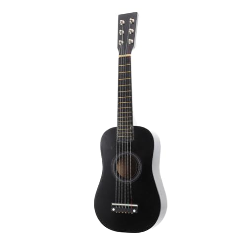 VANZACK Kindergitarre Aus Holz Tragbares Musikinstrument Für Pädagogisches Schwarz Für Kleine Musiker Und Musikliebhaber von VANZACK