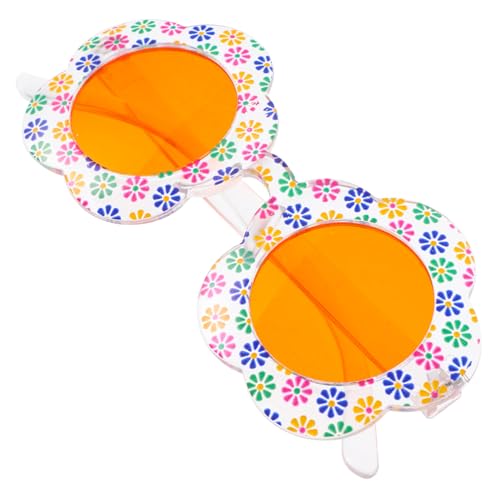VANZACK Kleine Blumen Sonnenbrille für Mädchen Lustige Fotorequisiten für Geburtstagsfeiern Hochzeiten Strandpartys und Familienfeiern Einzigartiges Design mit Farbenfrohen Blumenmustern von VANZACK