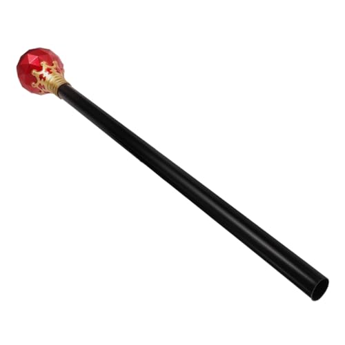 VANZACK Königin Zauberstab für Halloween Kostüm Zubehör Cosplay Requisite für Schulaufführungen Leicht und Handlich Dekoration für Partys Rot Gold von VANZACK