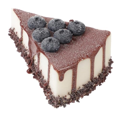 VANZACK Künstliche Kuchendekoration Realistische Simulationstorte für Schaufenster Display und Fotorequisiten Lebensechte Kuchen Requisite für Hochzeiten und Partys Blaubeer Design von VANZACK