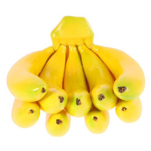 VANZACK Künstliches Bananenbündel Dekorative Fake Banane für Küche Hochzeit und Party Bananenstrauß Lebensnahe Deko Früchte Einfach zu Reinigen und Pflegeleicht von VANZACK