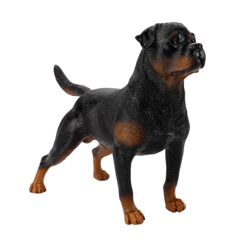 VANZACK Künstliches Hundemodell Rottweiler für Realistisches Lernspielzeug Tischdeko Leicht und Tragbar für Zuhause Park und Schule Fördert Naturverständnis und Kreativität von VANZACK