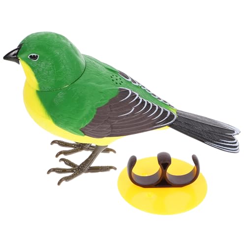VANZACK Künstliches Vogelspielzeug Mit Sprachsteuerung Elektrisches Für Interaktives Vogelgesangsspielzeug Kunststoffvogel Zufällige Farbe Batteriebetrieben Ohne Batterie von VANZACK