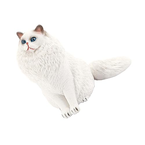 VANZACK Kunststoffkatze Figur Realistisches Katzenmodell aus Hochwertigem Kunststoff für Dekoration und Lehrmittel für Kreative Spiele und Fantasie von VANZACK