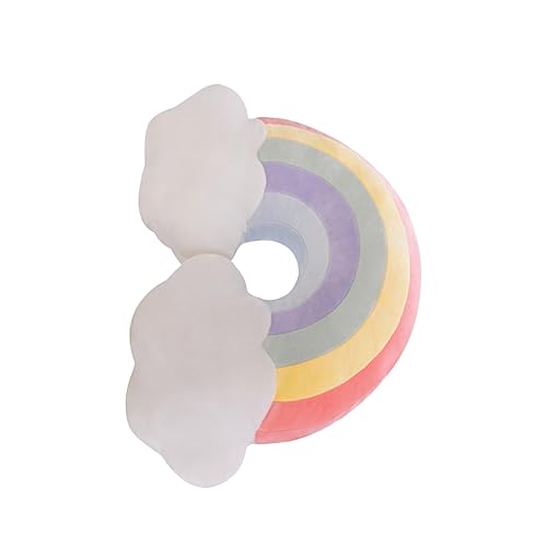VANZACK Regenbogenförmiges Nackenkissen Plüsch-stofftier Für Das Wohnzimmer Entzückendes Rückenkissen Kawaii-kissengefühl von VANZACK