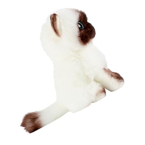 VANZACK Kuscheltier Siamkatze Weiches Gefülltes Plüschtier Niedliches Deko Für Realistische Katzenpuppe Für Schlafzimmer Und Spielzimmer von VANZACK