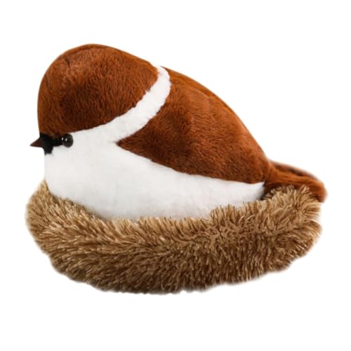 VANZACK Kuscheltier Spatz Weiches Plüschvogelspielzeug Für Dekoration Plüschtier Für Sammler Niedliches Vogel von VANZACK