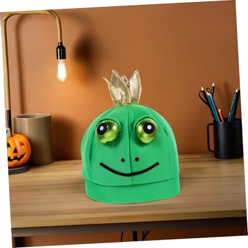 VANZACK Leichter Froschkostüm Hut Unisex Cartoon Tier Kopfbedeckung Verstellbar Halloween Party Zubehör Erwachsene VANZACK Leichter Froschkostüm Hut Unisex Cartoon Tier Kopfbedeckung Verstellbar Halloween Party Zubehör Erwachsene von VANZACK
