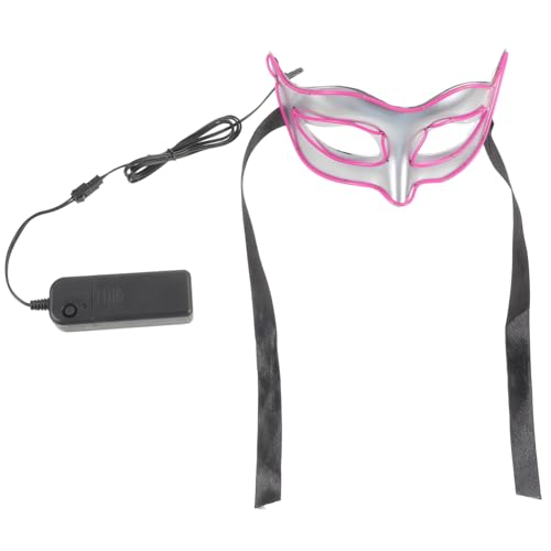 VANZACK Leuchtende Halbmaske für Kostümpartys Tragbare Venezianische Maske für Cosplay und Fotoshootings für Halloween und Fasching Silber VANZACK Leuchtende Halbmaske für Kostümpartys Tragbare Venezianische Maske für Cosplay und Fotoshootings für Halloween und Fasching Silber von VANZACK