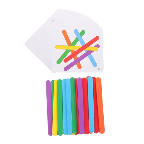 VANZACK Logisches Holzstab Spiel mit Bunten Stäben und Karten Pädagogisches Denkspielzeug für Vorschulkinder Kreativität Problemlösung und Kognitiver Entwicklung VANZACK Logisches Holzstab Spiel mit Bunten Stäben und Karten Pädagogisches Denkspielzeug für Vorschulkinder Kreativität Problemlösung und Kognitiver Entwicklung von VANZACK