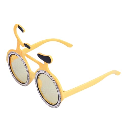 VANZACK Lustige Partybrille Fahrradform Gelb Witzige Foto requisite Originelle Kostümbrille für Urlaubspartys Langlebige Robuste Neuheit Accessoire für Feier und Fotospaß VANZACK Lustige Partybrille Fahrradform Gelb Witzige Foto requisite Originelle Kostümbrille für Urlaubspartys Langlebige Robuste Neuheit Accessoire für Feier und Fotospaß von VANZACK