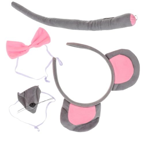VANZACK Mäuse Kostüm Set Teilig mit Ohr Haarreif Nase und Schleife Leichtes Komfortables Party Zubehör für Damen Geeignet für Halloween Cosplay Geburtstag Festliche Anlässe VANZACK Mäuse Kostüm Set Teilig mit Ohr Haarreif Nase und Schleife Leichtes Komfortables Party Zubehör für Damen Geeignet für Halloween Cosplay Geburtstag Festliche Anlässe von VANZACK