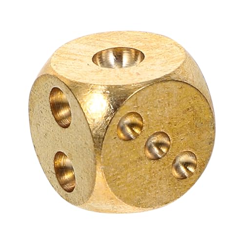 VANZACK Massive Kupfer Handwerk Prop Für Spiele Goldene Spielwürfel Für Geselligkeit Und Unterhaltung Für Brettspiele Und Kartenspiele von VANZACK