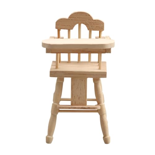 VANZACK Maßstab Holzstuhl Requisite Für Babyzimmer Dekoration Mini Wohnaccessoire Für Kreative Spielszenarien von VANZACK