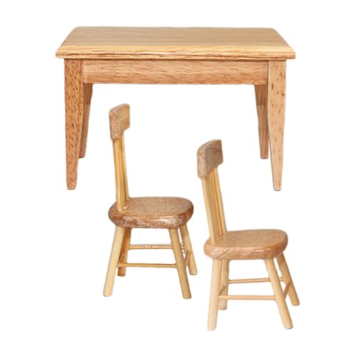 VANZACK Maßstab Mini Tisch und Stühle aus Robust und Glatt für Puppenhaus Dekoration DIY Basteln und Fotografie Zubehör VANZACK Maßstab Mini Tisch und Stühle aus Robust und Glatt für Puppenhaus Dekoration DIY Basteln und Fotografie Zubehör von VANZACK