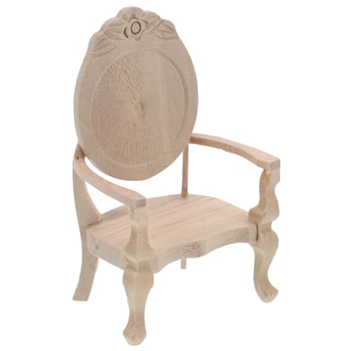 VANZACK Maßstab Puppenhaus Möbel Dekor Beige Stabiles Design Detailgetreu Unbemalt für Individuelle Farbgestaltung für Mini Salon und Puppenhaus Accessoires von VANZACK