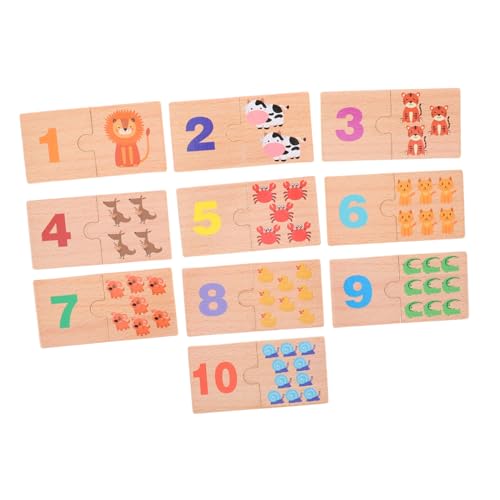 VANZACK Mathematisches Kognitives Mathematik Puzzle Zahlenerkennungsspiele Tablet Frühpädagogisches Lerngerät Zahlenerkennung Zahlenzählblöcke Aus Holz von VANZACK
