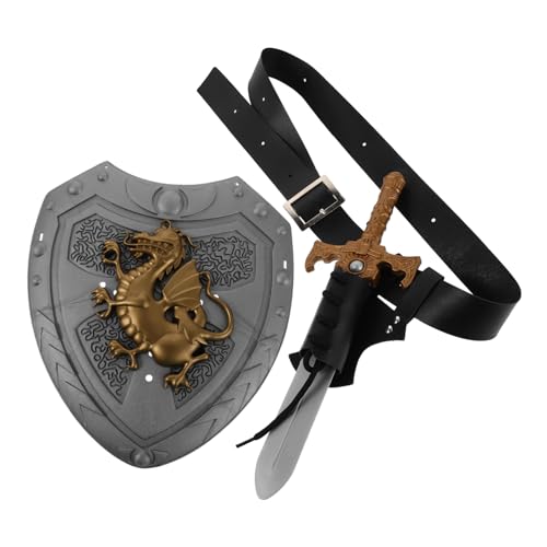 VANZACK Medieval Knight Kostüm Set mit Römischem Schild Piratenschwert Schwertscheide und Gürtel Langlebige Renaissance Cosplay Accessoires für Halloween und Historische Rollenspiele VANZACK Medieval Knight Kostüm Set mit Römischem Schild Piratenschwert Schwertscheide und Gürtel Langlebige Renaissance Cosplay Accessoires für Halloween und Historische Rollenspiele von VANZACK