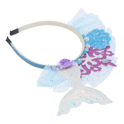 VANZACK Meerjungfrau Haarband Für Glitzerndes Stirnband Mit Blauer Netzoptik Party Zubehör Für Mottopartys Und Strandfeiern VANZACK Meerjungfrau Haarband Für Glitzerndes Stirnband Mit Blauer Netzoptik Party Zubehör Für Mottopartys Und Strandfeiern von VANZACK