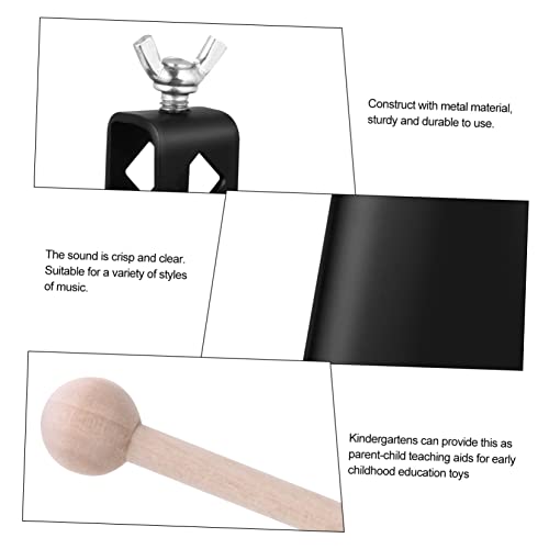 VANZACK Metall Cowbell mit Schlägel Robustes Percussion Instrument Zubehör Klarer Langlebig für Musikspielzeug und Frühkindliche Musikpädagogik von VANZACK