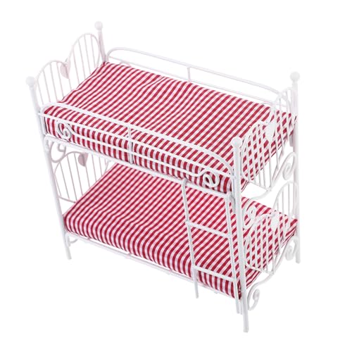 VANZACK 112 Miniatur Etagenbett Puppenhaus Metall Bett Spielzeug Set Realistisches Design von VANZACK