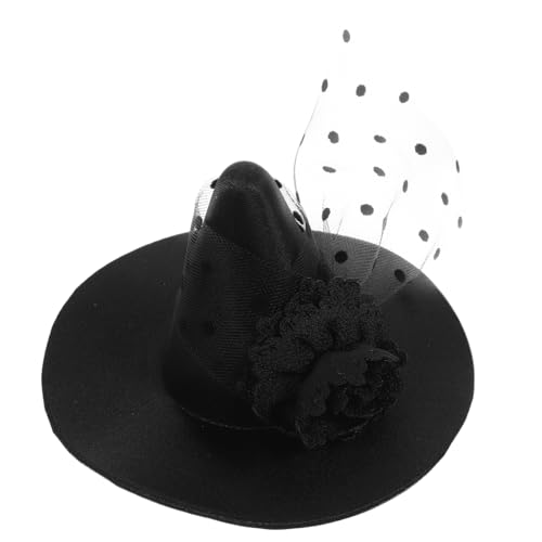 VANZACK Mini Halloween Hexenhut Klein Mesh Hexenhut Cosplay Party Zauberer Hut für Damen und Masquerade Kostüm Zubehör Vielseitige Dekoration für Festveranstaltungen von VANZACK