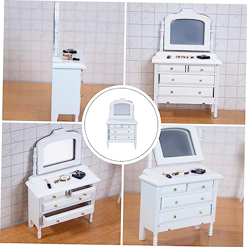 VANZACK Mini Holz Ankleideschrank Puppenhaus Möbel Handgefertigte Deko Vivid Miniatur Zubehör Kreativ für Puppenhaus und Mini Haus Dekoration von VANZACK