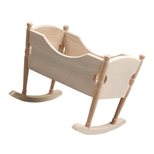 VANZACK Mini Holzwiege Für Puppenhaus Kleine Schlafende Babypuppe Puppenschlafbett Schlafzimmermöbel Für Puppenstuben Miniaturmöbel Für Kreative Spielwelten VANZACK Mini Holzwiege Für Puppenhaus Kleine Schlafende Babypuppe Puppenschlafbett Schlafzimmermöbel Für Puppenstuben Miniaturmöbel Für Kreative Spielwelten von VANZACK