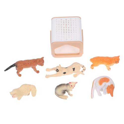 VANZACK Mini Katzennest Modell Kätzchenfiguren Für Rollenspiele Realistische Katze Mini Katzen Kuchenaufsätze Miniaturkatze Miniaturlandschaft Rollenspielfiguren Katze von VANZACK