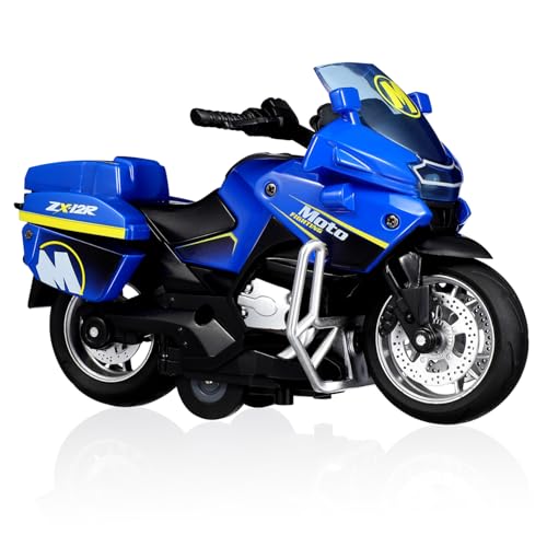 VANZACK Mini Pull Back Motorradspielzeug für Betriebenes Motorrad mit Licht und Musik für Geburtstage und Besondere Anlässe von VANZACK