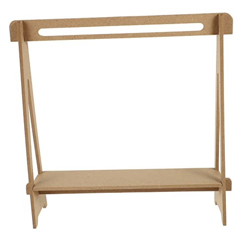 VANZACK Mini Puppenkleidungsständer aus Holz Dekorativer Kleiderbügel für Miniaturpuppen für DIY Projekte und Puppenhaus Zubehör Geschenkidee für Puppenliebhaber von VANZACK