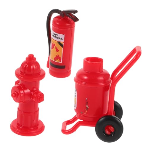 VANZACK Miniatur Feuerlösch aus Kunststoff Dekorativer Mini Hydrant und Gasflasche für Puppenhaus Langlebige Kleine Hausdekoration für Miniaturlandschaft Rc Auto Schmuck Schlafzimmer von VANZACK