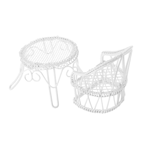 VANZACK Miniatur Gartenmöbel Set Elegantes Mini Tisch Stuhl Set für Puppenhaus Deko Stilvolle Desktop Ornament Leicht zu Reinigen Funktionales Design für Miniaturpark und Kleine VANZACK Miniatur Gartenmöbel Set Elegantes Mini Tisch Stuhl Set für Puppenhaus Deko Stilvolle Desktop Ornament Leicht zu Reinigen Funktionales Design für Miniaturpark und Kleine von VANZACK