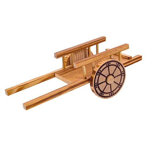 VANZACK Miniatur Handwagen Modell aus Dekorative Schubkarre für Miniaturgärten und Langlebig und Vielseitig Einsetzbar von VANZACK
