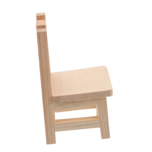 VANZACK Miniatur Holzhocker Puppenhausmöbel Stabiles Design Dekorativer Miniaturhocker für Puppenhaus Küche Schlafzimmer und Gartenmodelle von VANZACK
