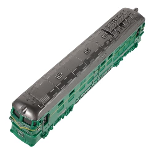 VANZACK Miniatur Inertia Zugspielzeug mit Licht und Sound Retro Grünes Modell Robustes Kunststoffmaterial Detailgetreues Design Kompakt für Dekoration Batteriefrei Pädagogisch Geeignet von VANZACK