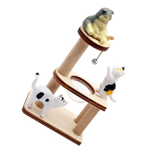 VANZACK Miniatur Katzenbaum aus Holz und Harz Langlebiges Puppenhaus Deko Accessoire Elegantes Desktop Ornament Kleines Wohn und Schlafzimmer Modell Teilig mit Miniatur Katze Transparentes VANZACK Miniatur Katzenbaum aus Holz und Harz Langlebiges Puppenhaus Deko Accessoire Elegantes Desktop Ornament Kleines Wohn und Schlafzimmer Modell Teilig mit Miniatur Katze Transparentes von VANZACK