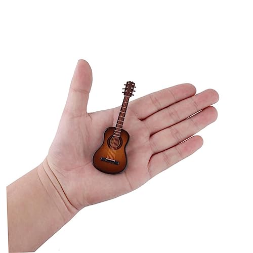 VANZACK Miniatur Klassische Gitarre Modell mit Aufbewahrungsbox und Ständer Handgefertigte Holz Dekoration für Schreibtisch und Puppenhaus Perfektes zur Abschlussfeier von VANZACK
