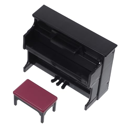 VANZACK Miniatur Klavier Modell mit Hocker Puppenhaus Dekoration Detailgetreues Mini Piano für Doll House Accessoires Traditionelle Handwerkskunst für Miniatur Raumgestaltung und Kreative VANZACK Miniatur Klavier Modell mit Hocker Puppenhaus Dekoration Detailgetreues Mini Piano für Doll House Accessoires Traditionelle Handwerkskunst für Miniatur Raumgestaltung und Kreative von VANZACK