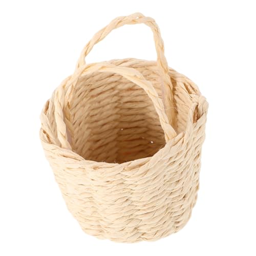 VANZACK Miniatur Korb aus Rattan Kleines Aufbewahrungskörbchen Tragbar für Puppenhaus Dekoration Realistische Mini Obstkorb Vielseitig für Spiel und Fotoszene VANZACK Miniatur Korb aus Rattan Kleines Aufbewahrungskörbchen Tragbar für Puppenhaus Dekoration Realistische Mini Obstkorb Vielseitig für Spiel und Fotoszene von VANZACK
